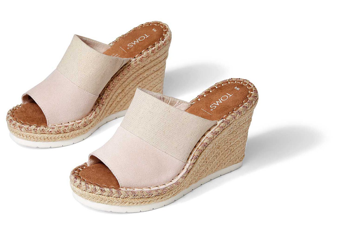 Toms Wedge Damskie Beżowe - Monica Mule Heel - 68EWTZCVR